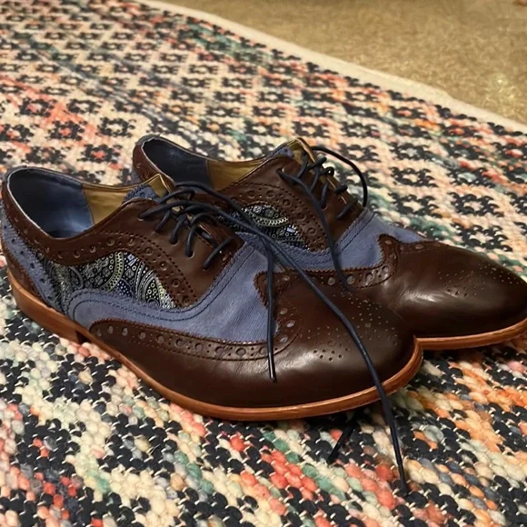 Robert Graham Navy and Brown Oxfords Robert Graham Shoes for Men for sale | eBay main image 3